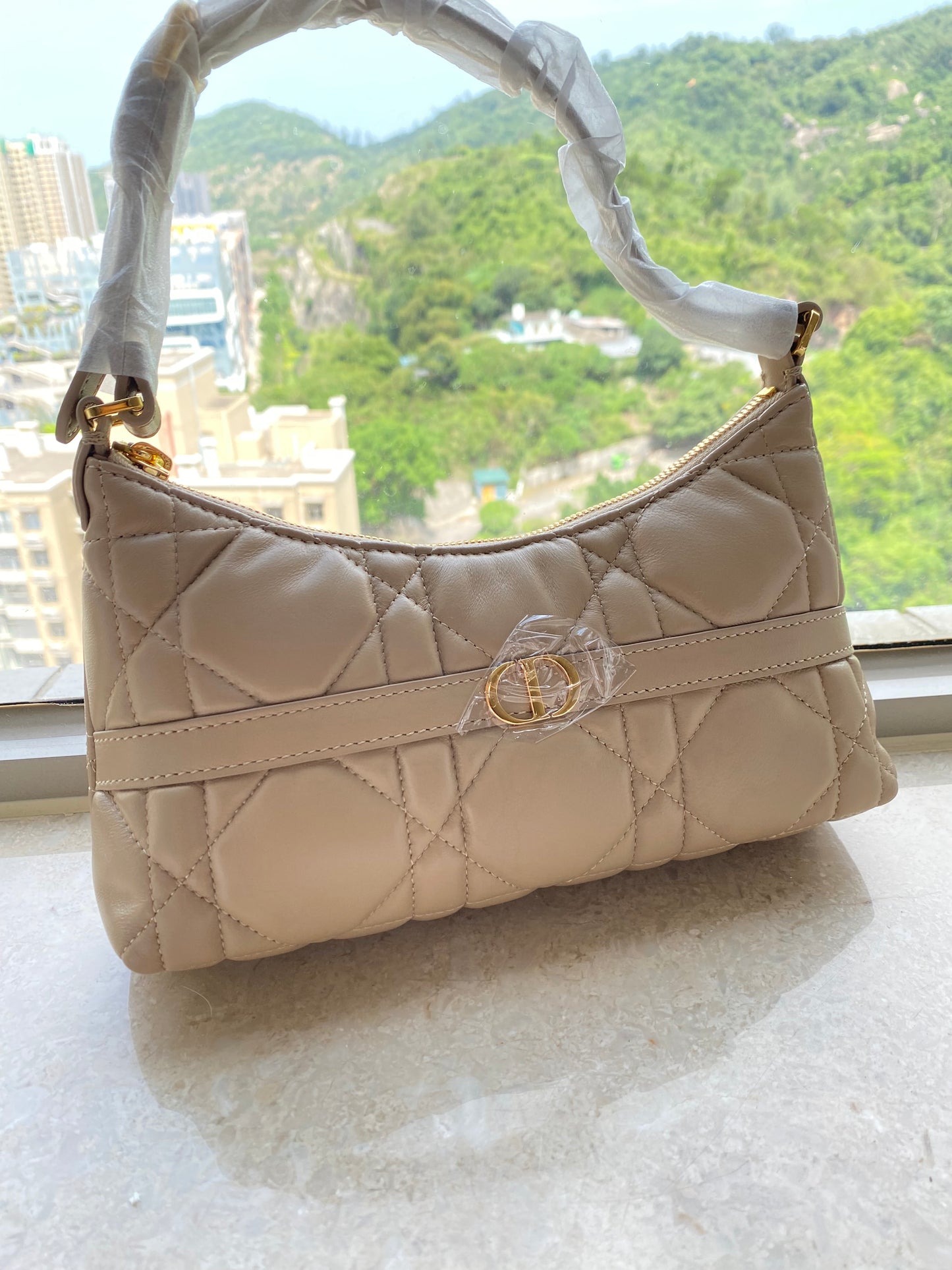 D collection- Lame skin shoulder bag