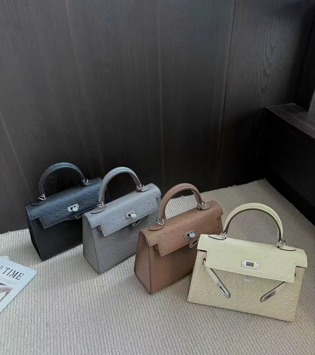 H collection- Ostrich Kelly 22cm
