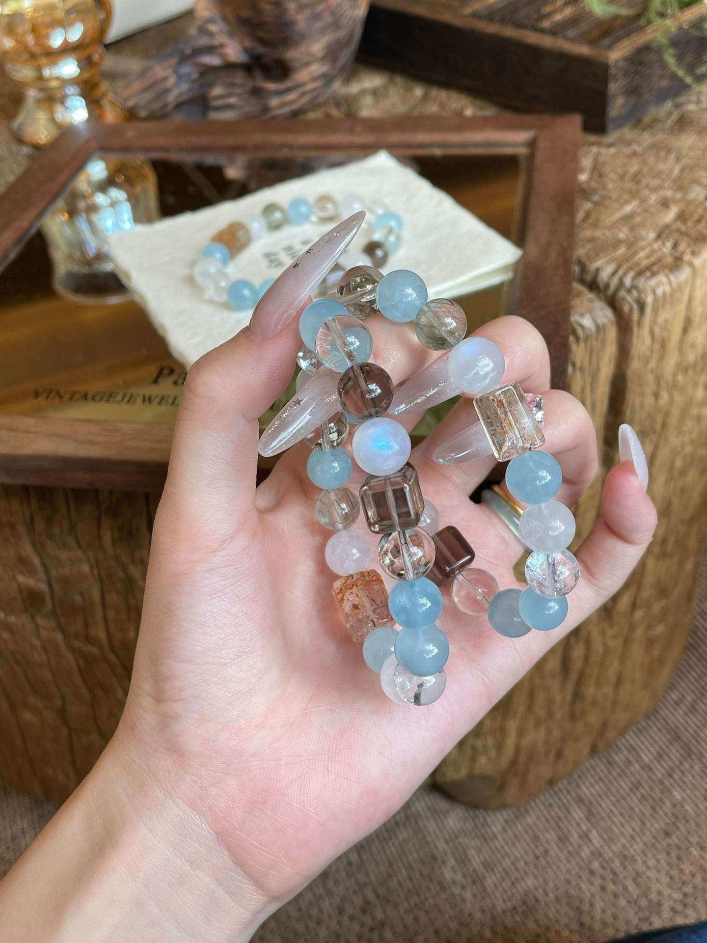 Crystal - 海藍寶/藍月光/茶晶/綠發晶/白水晶/白阿塞/茶晶方糖/黑金超隨型