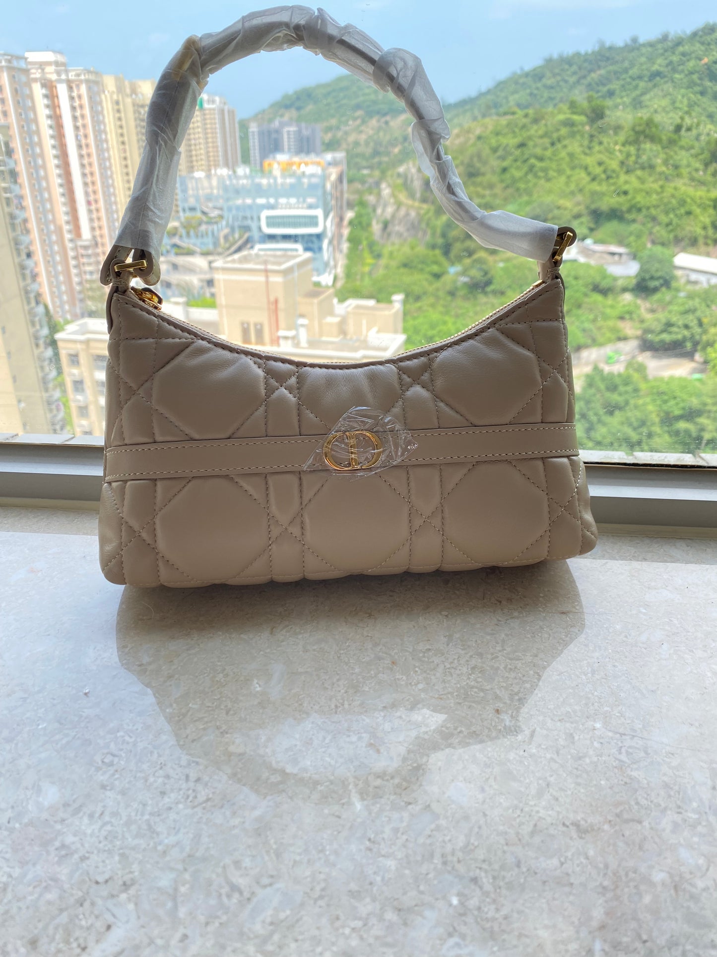 D collection- Lame skin shoulder bag