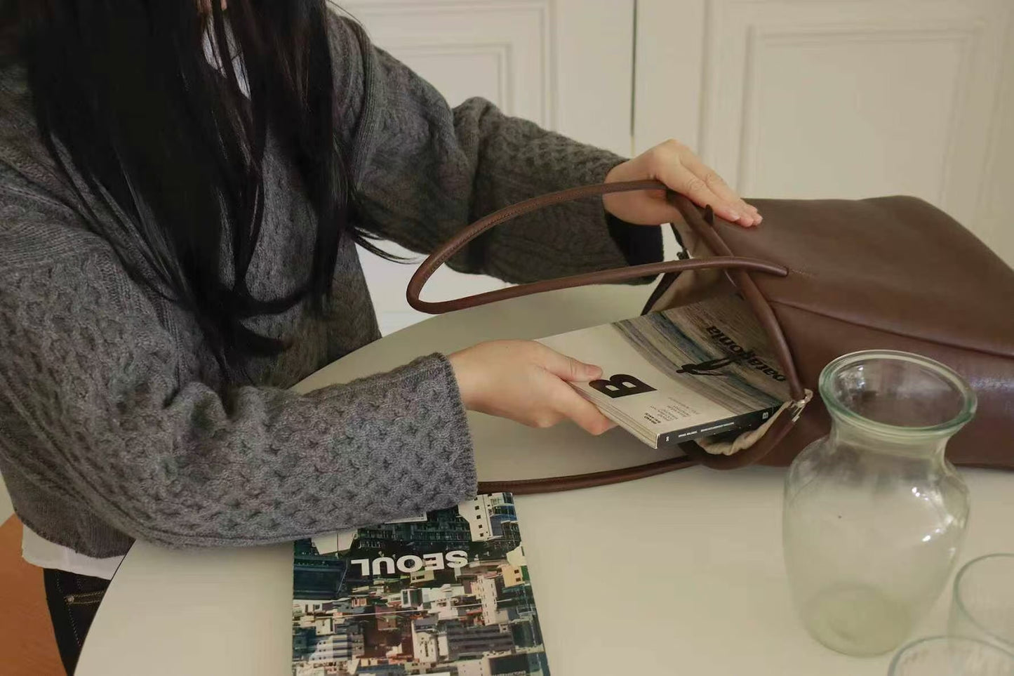 Korea designer- Vintage style Tote