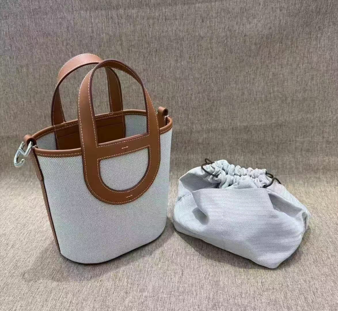 H collection- 帆布拼皮,豬鼻菜藍