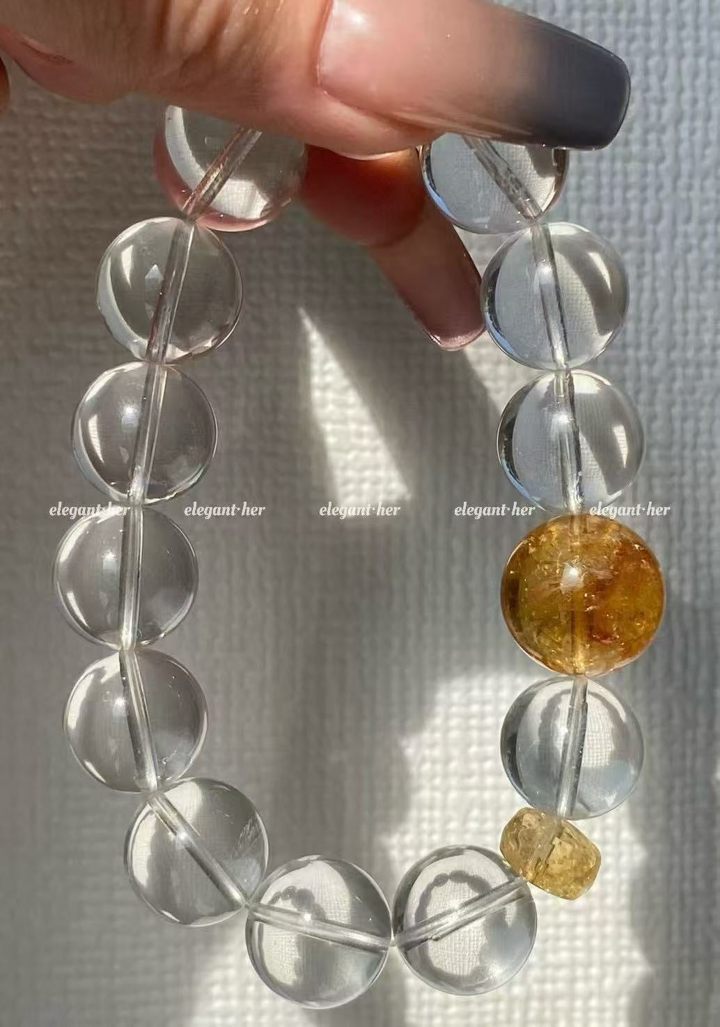 Crystal- 15mm白手晶手串