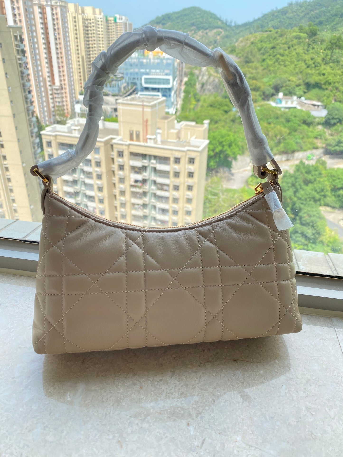 D collection- Lame skin shoulder bag