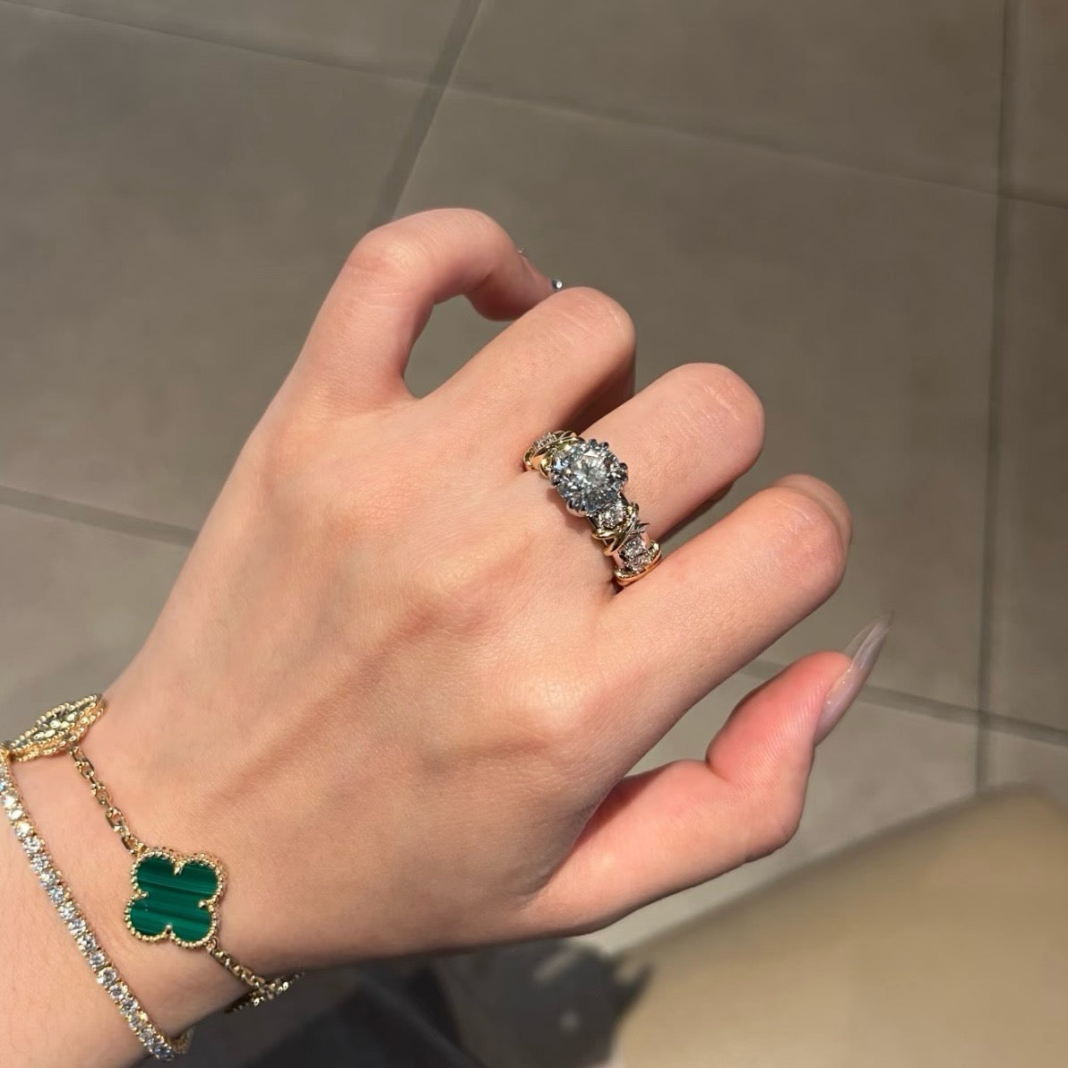 925 Sliver Ring 戒指八爪雙色交叉戒指