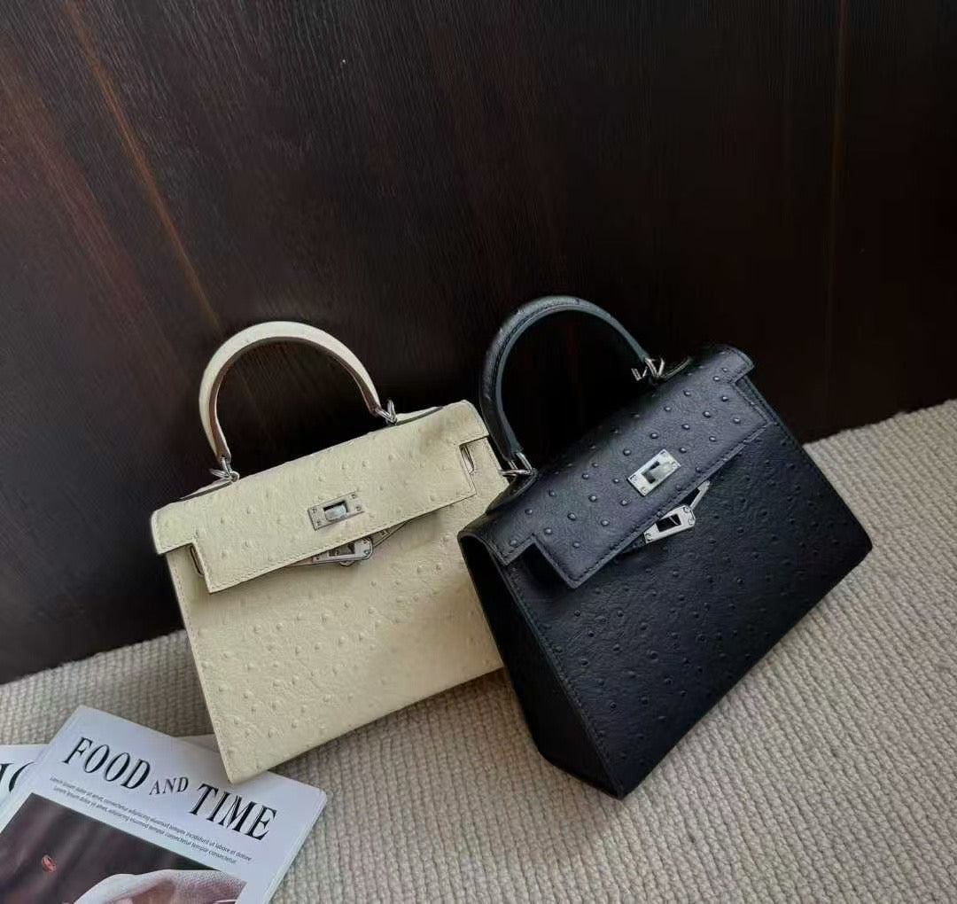H collection- Ostrich Kelly 22cm