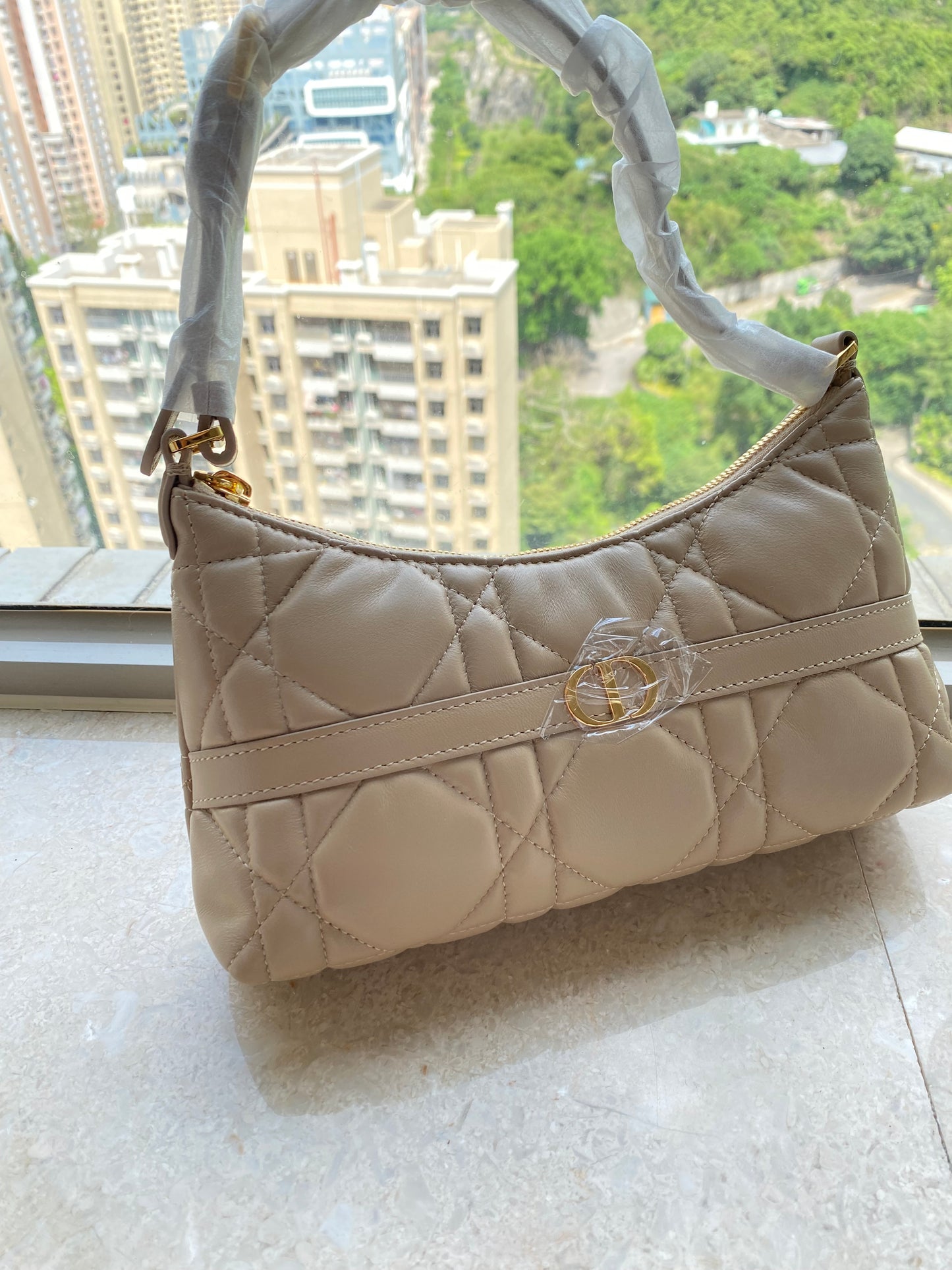 D collection- Lame skin shoulder bag