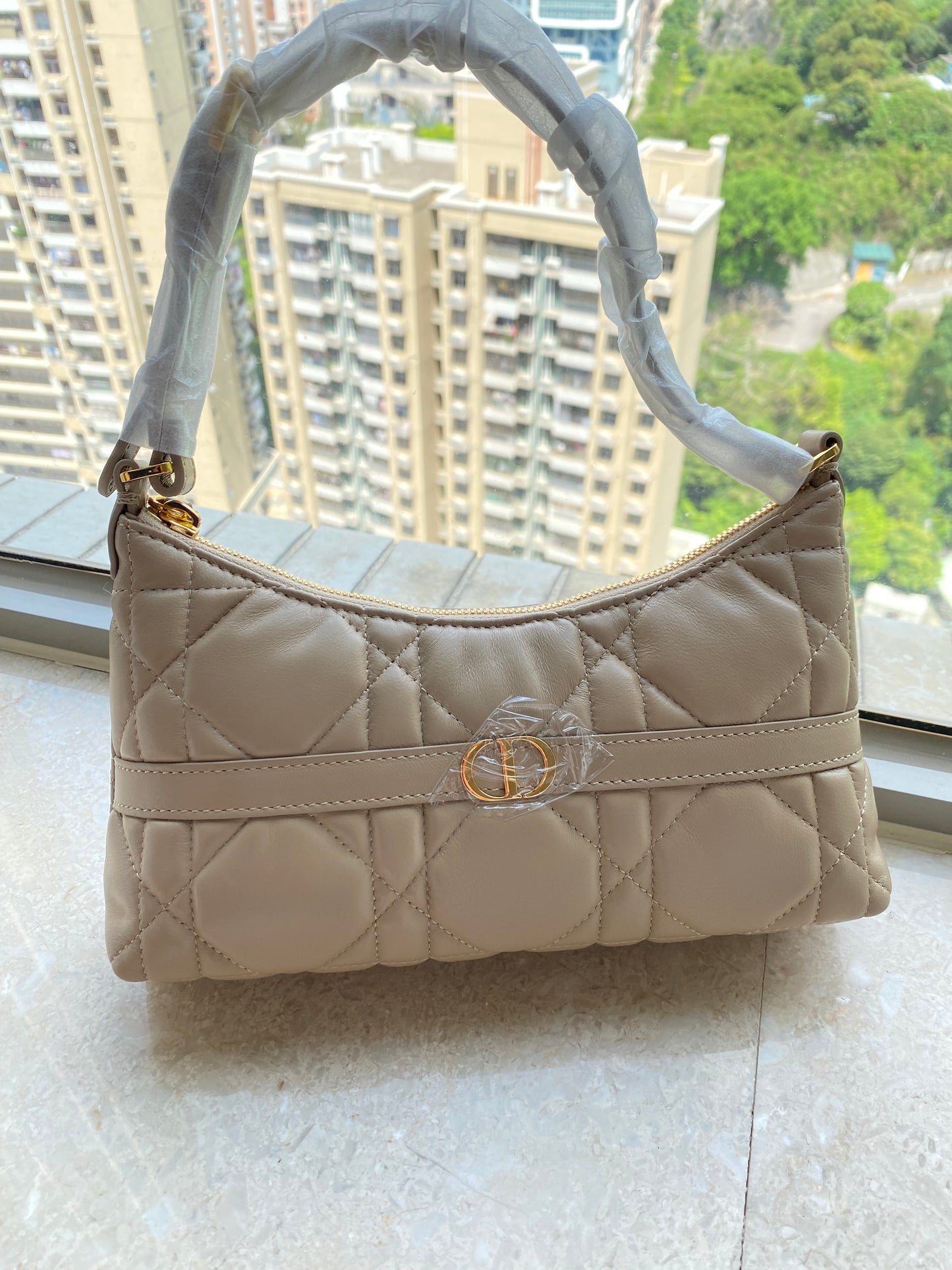 D collection- Lame skin shoulder bag