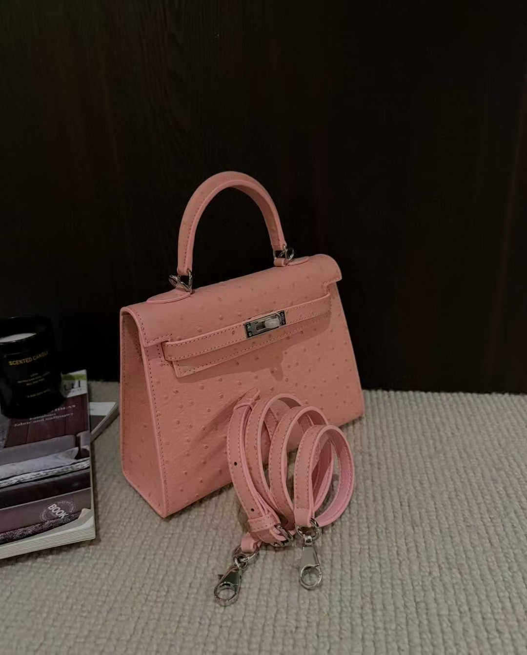 H collection- Ostrich Kelly 22cm