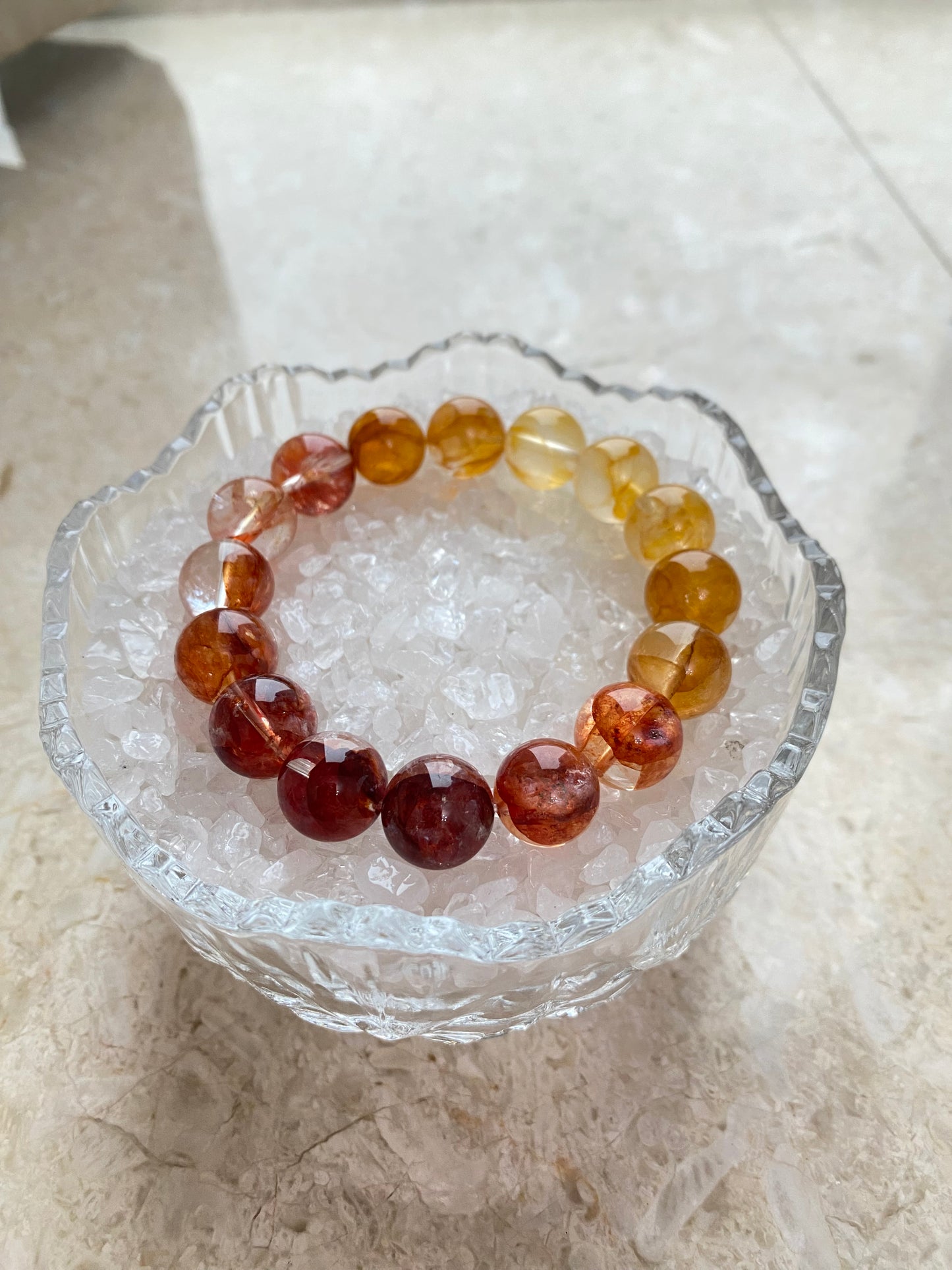 Crystal- Hematoid Quartz Bracelet