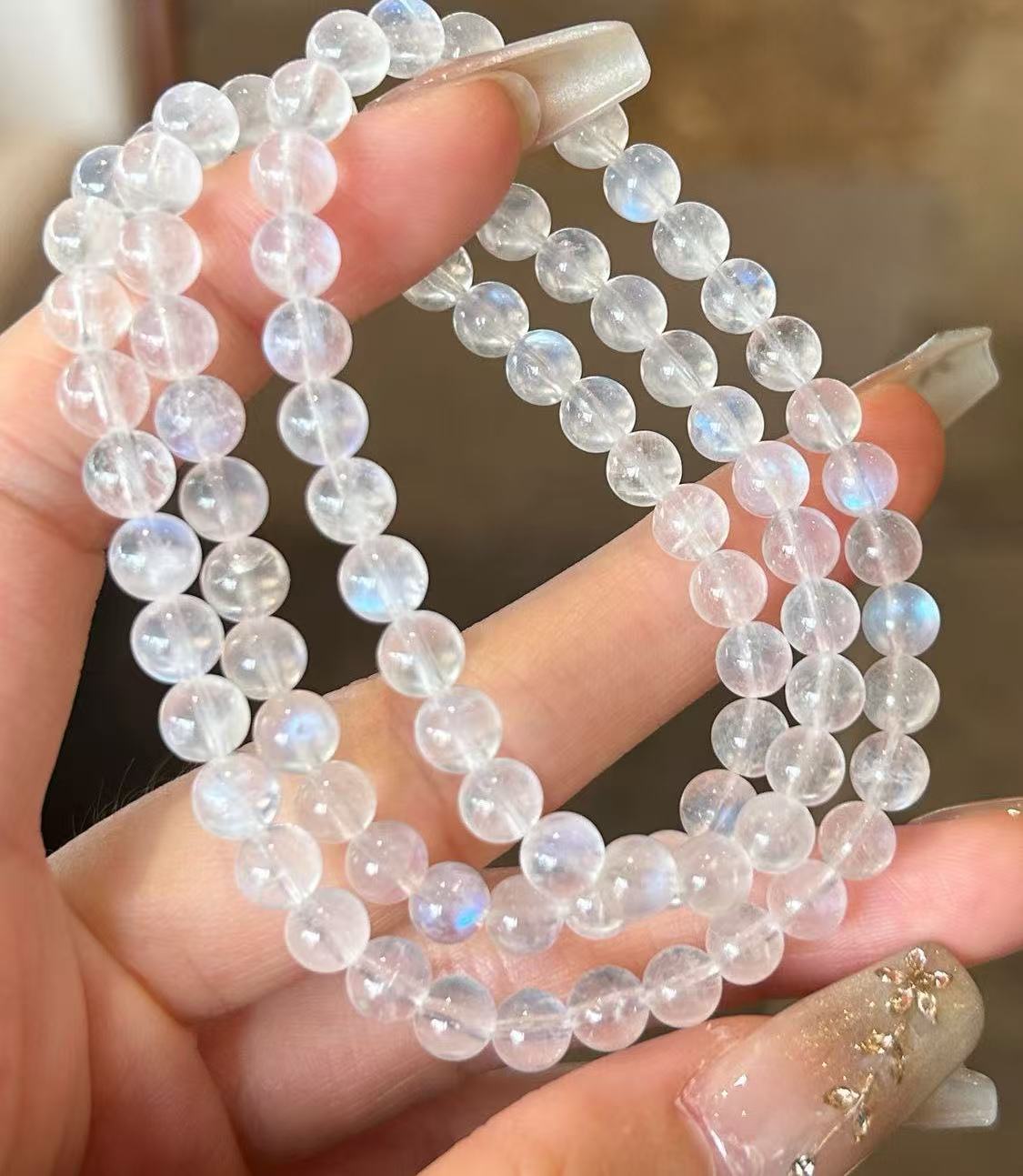 Crystal - 白月光三圈手串 White Moonlight Three Circle Bracelet