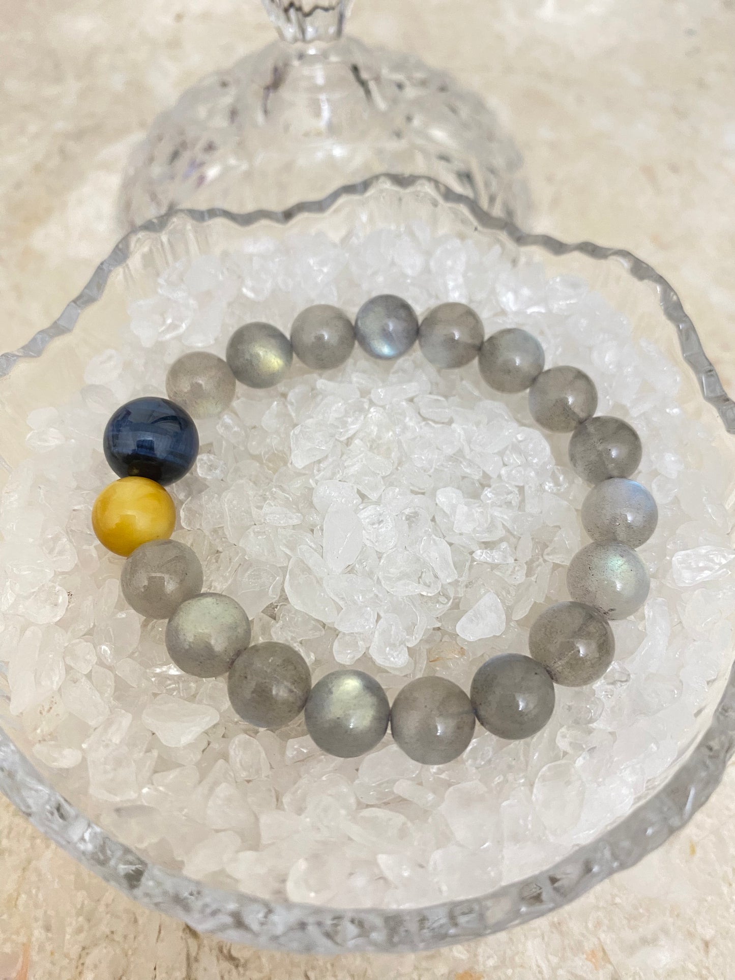 Crystal- Gray Moonlight, Golden Tiger Eye, Blue Tiger Eye
