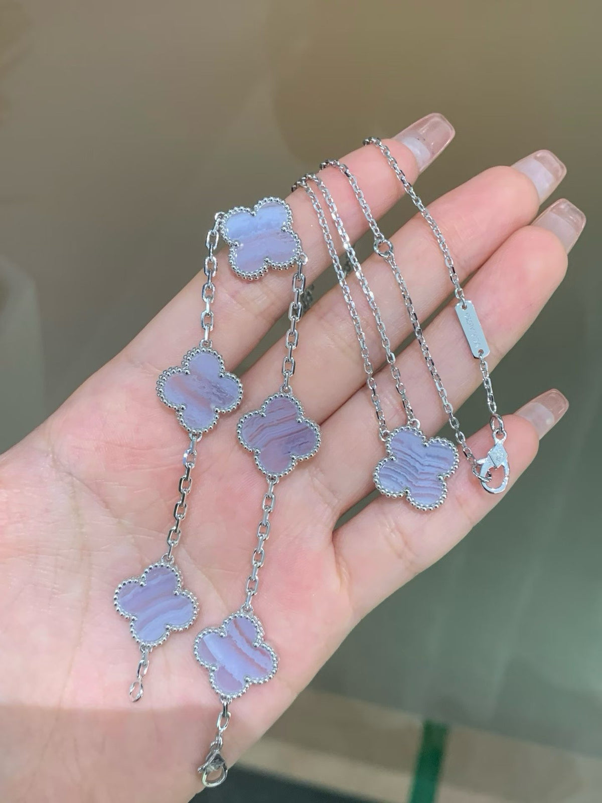 925 Sliver 🌸 紫玉四葉草