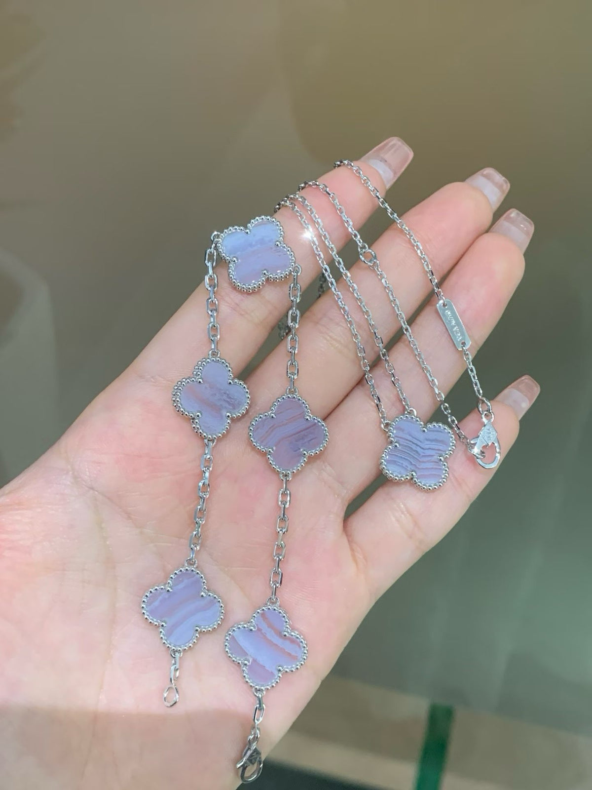 925 Sliver 🌸 紫玉四葉草