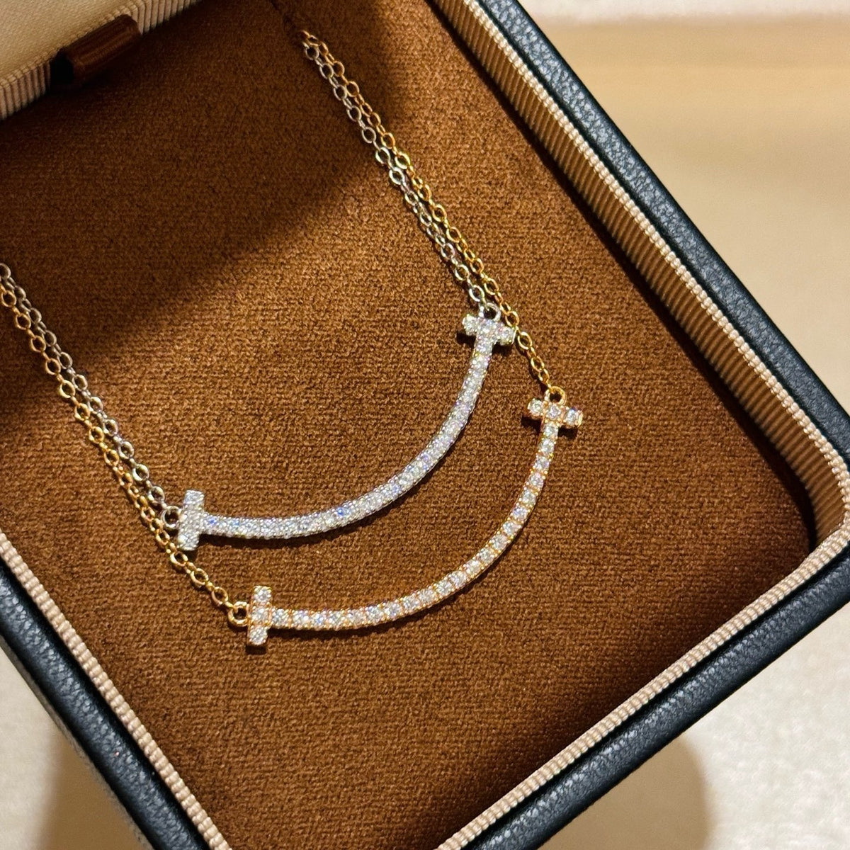 925 Sliver necklace 笑臉鑽石項鍊