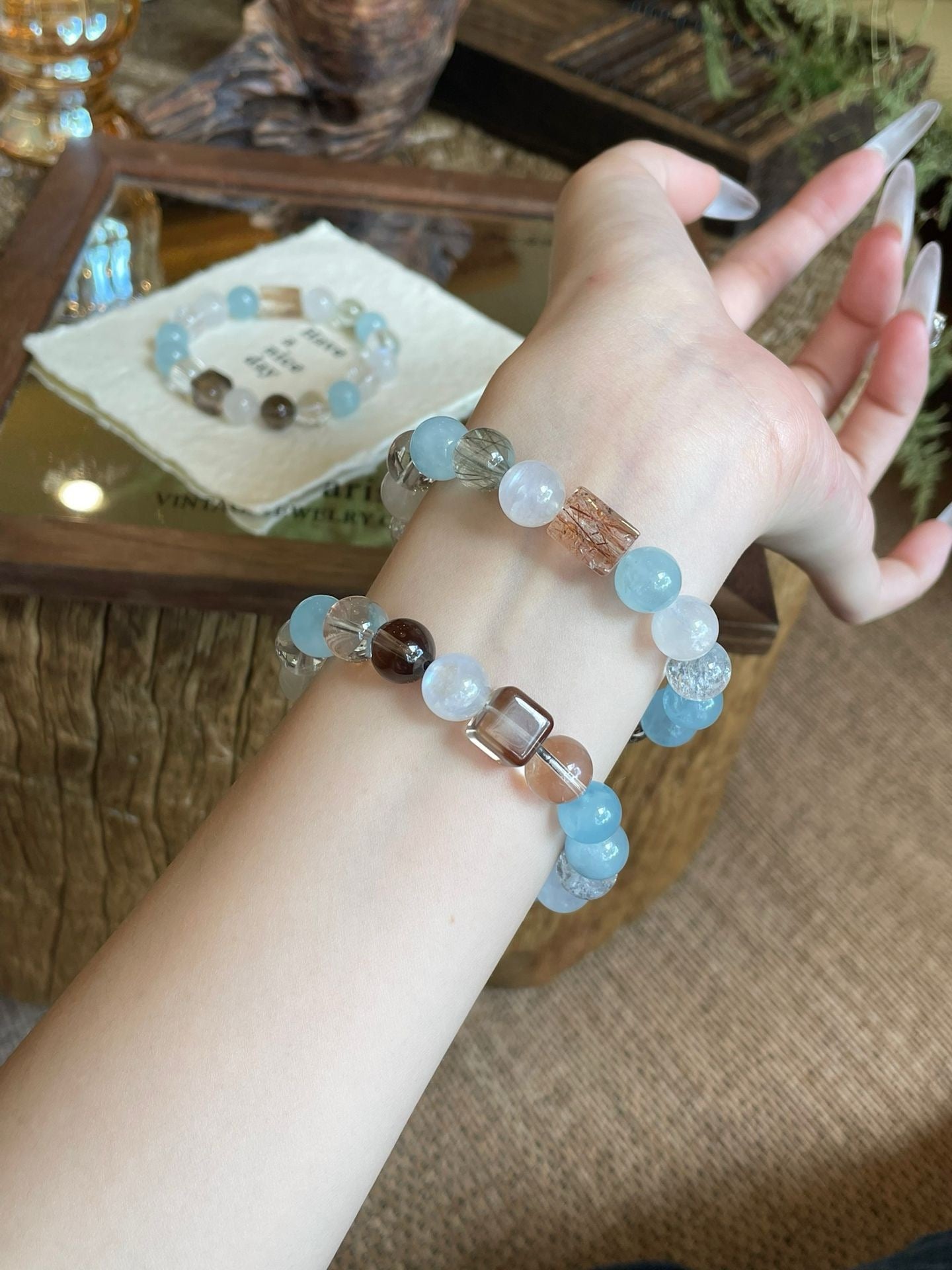 Crystal - 海藍寶/藍月光/茶晶/綠發晶/白水晶/白阿塞/茶晶方糖/黑金超隨型