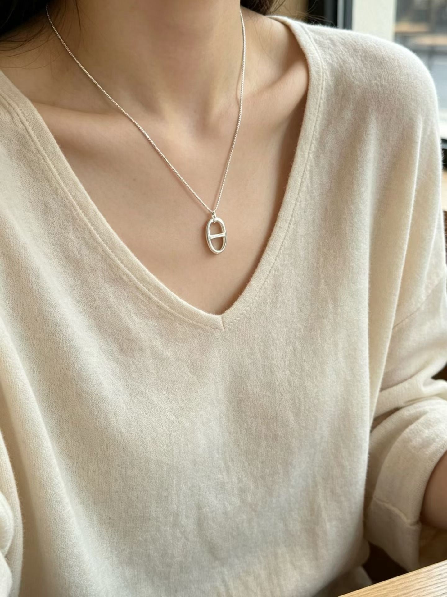 925 Sliver Necklace 豬鼻項鏈