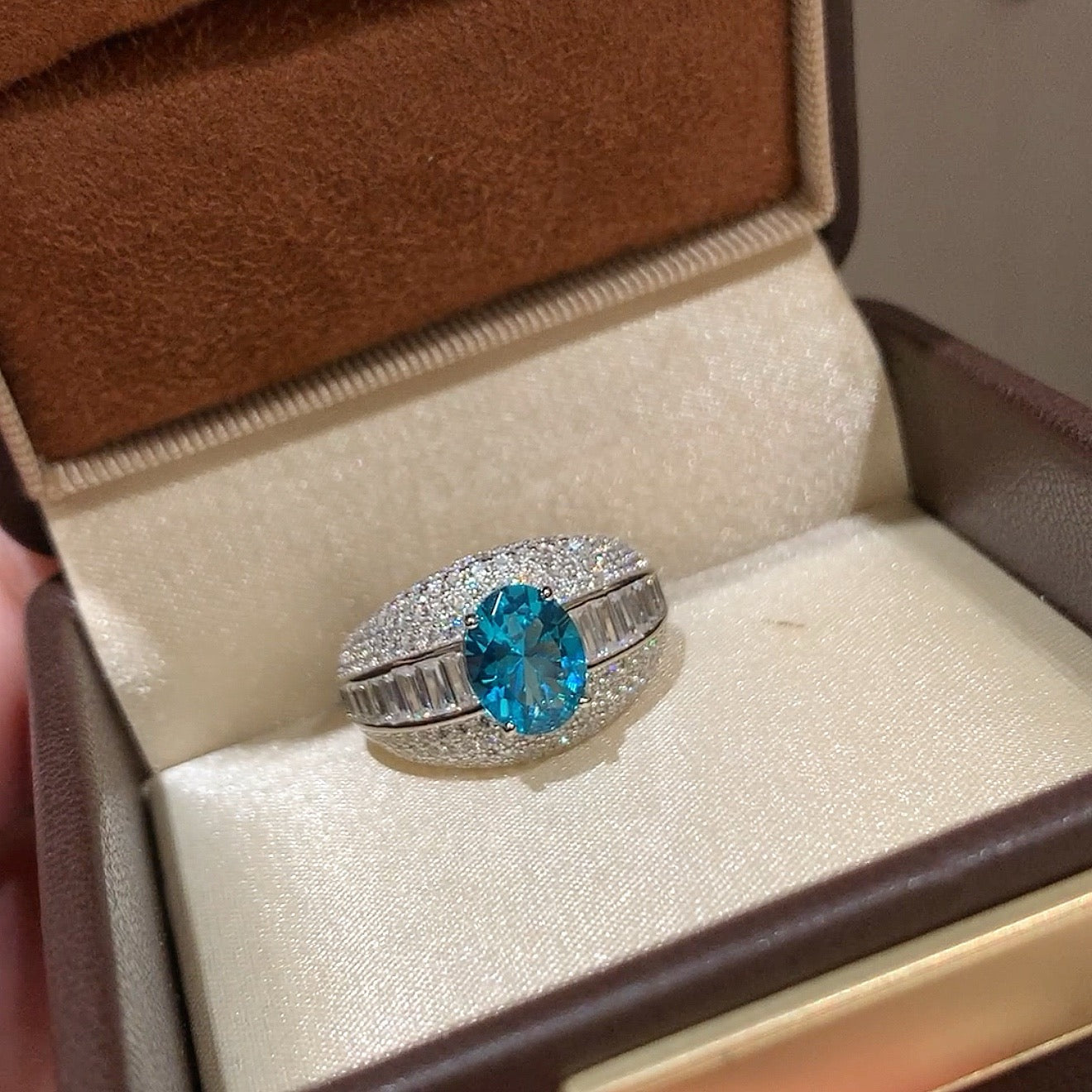 925 Sliver Ring戒子 帕拉伊巴綠藍寶石戒指