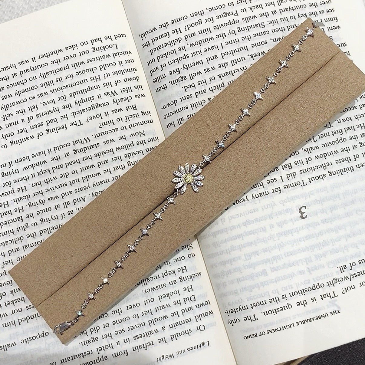 925 Sliver bracelet 菊花鑽石手鍊