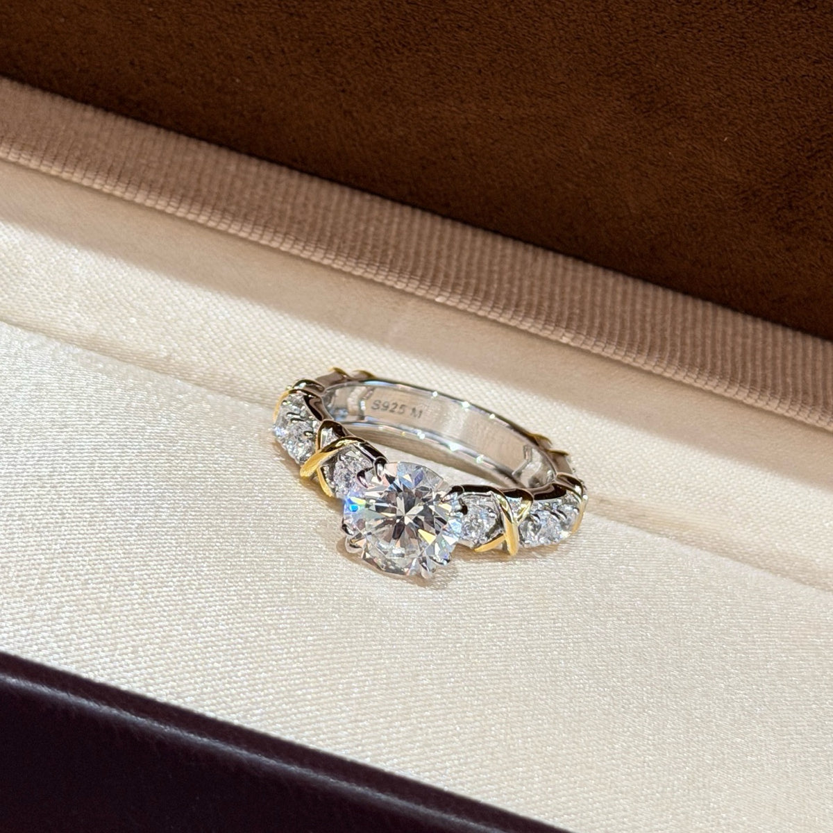 925 Sliver Ring 戒指八爪雙色交叉戒指
