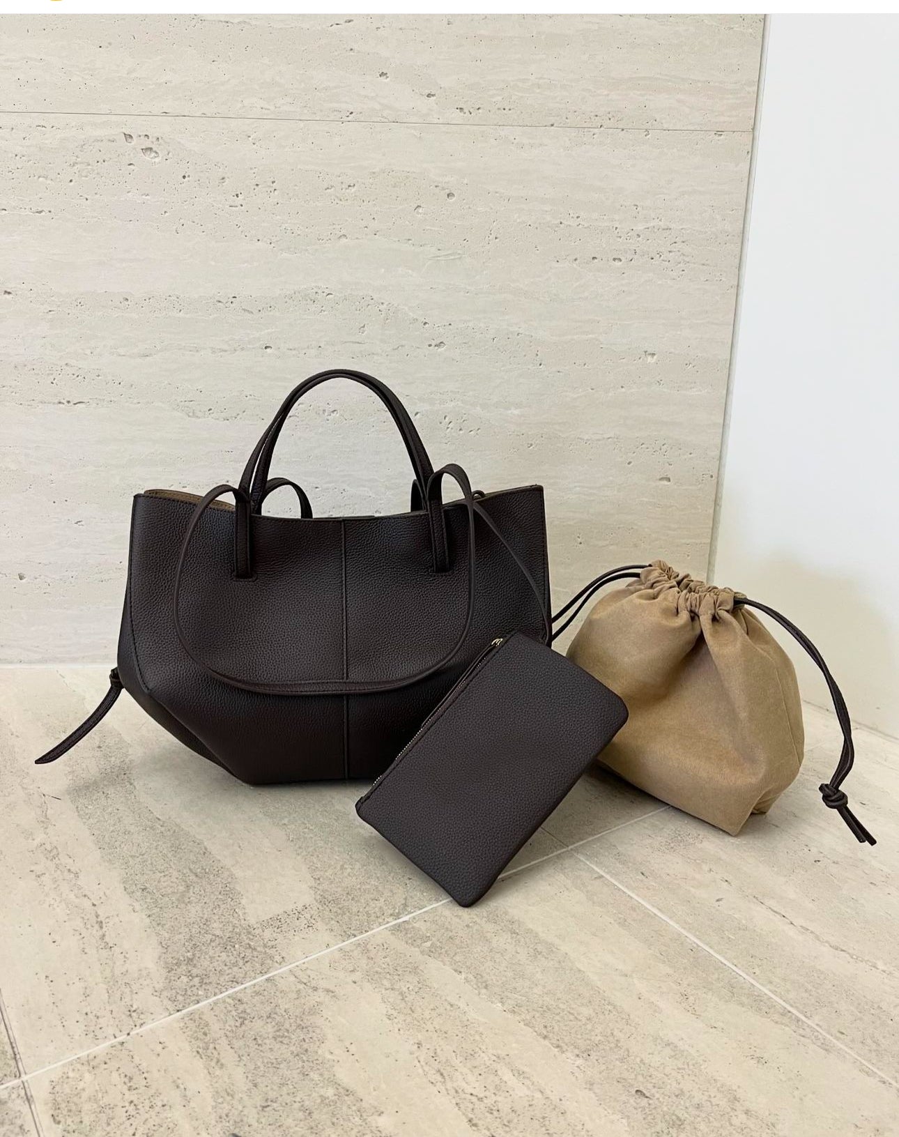 Leather tote