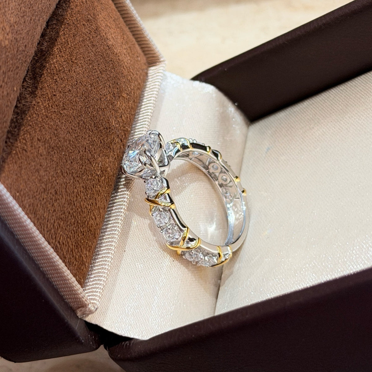 925 Sliver Ring 戒指八爪雙色交叉戒指