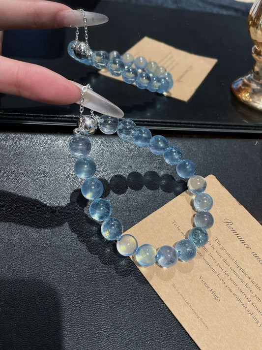 Crystal- 海藍寶牛鼻孔手串🦋