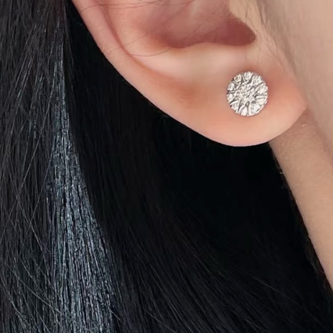 925 Sliver Earring 羅盤鑽石耳釘