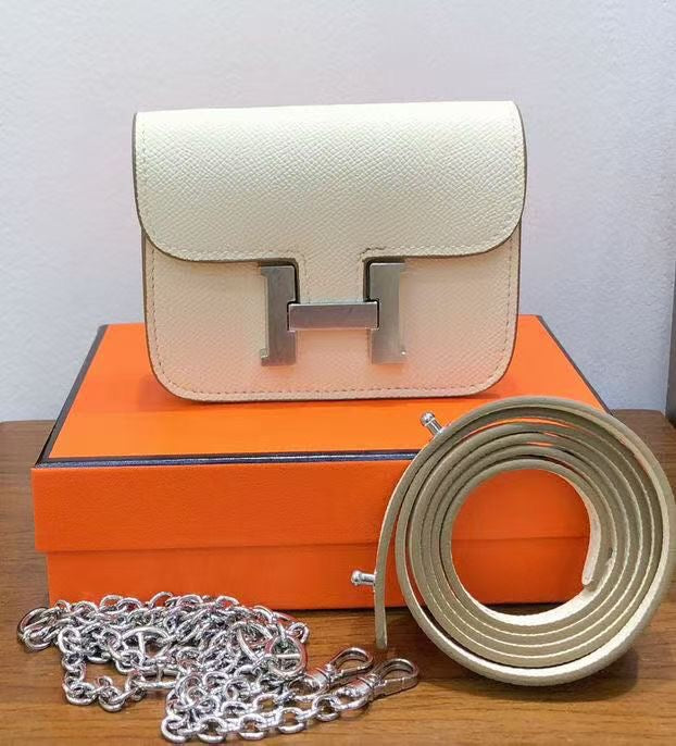 H collection - Mini H lock WOC, leather