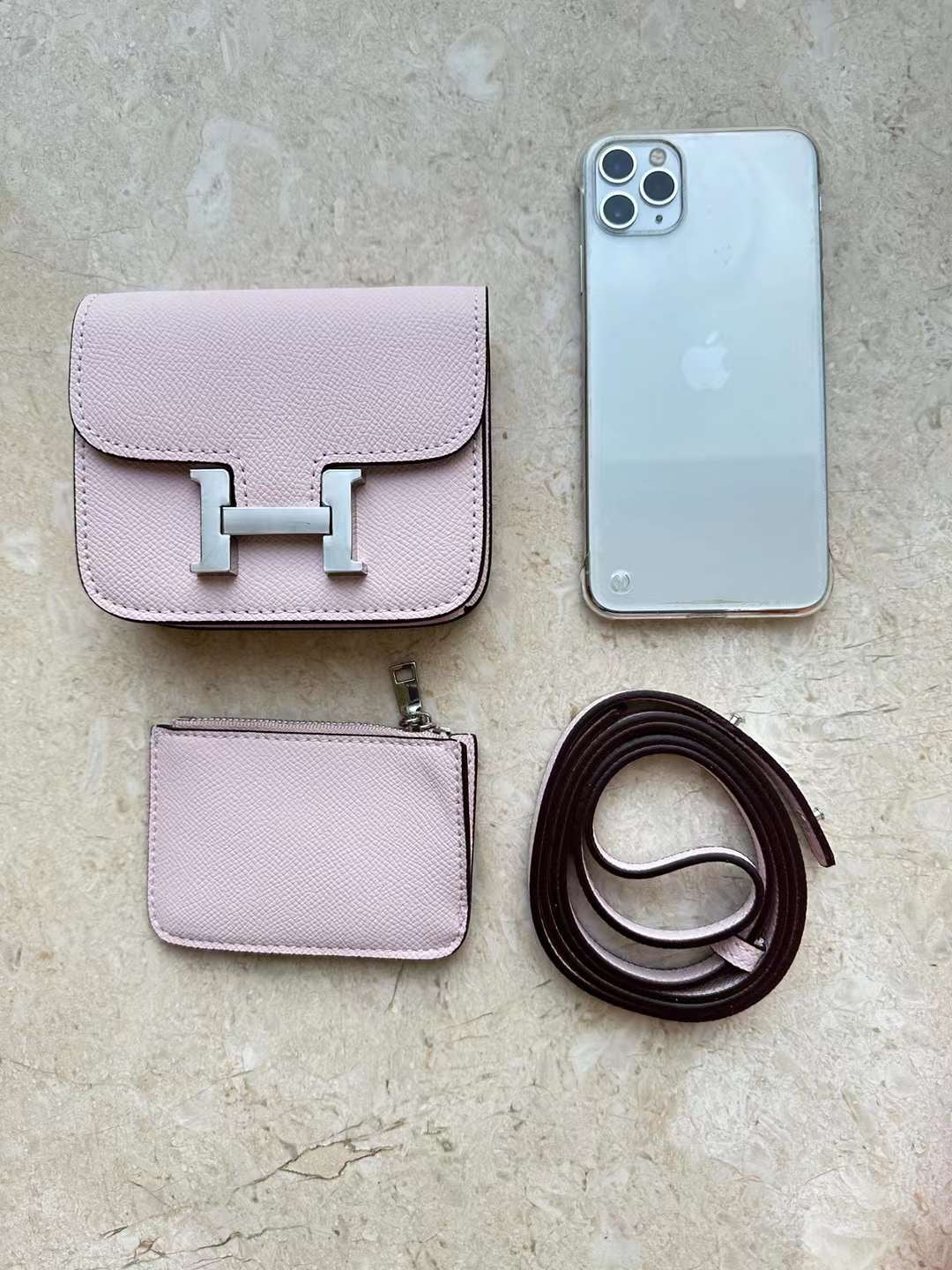 H collection - Mini H lock WOC, leather