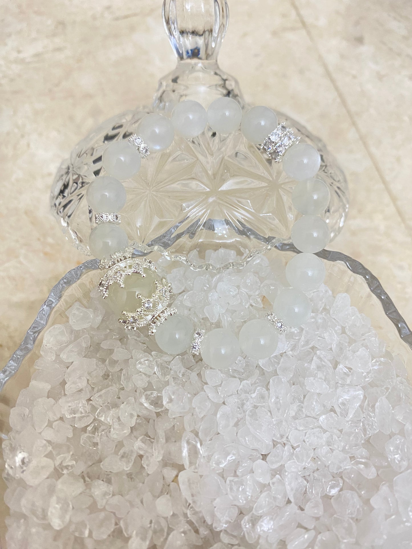 Crystal - White moonstone bracelet