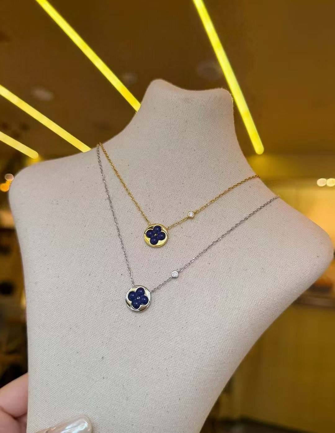 925 Sliver necklace- 超精緻老花瑪瑙項鏈