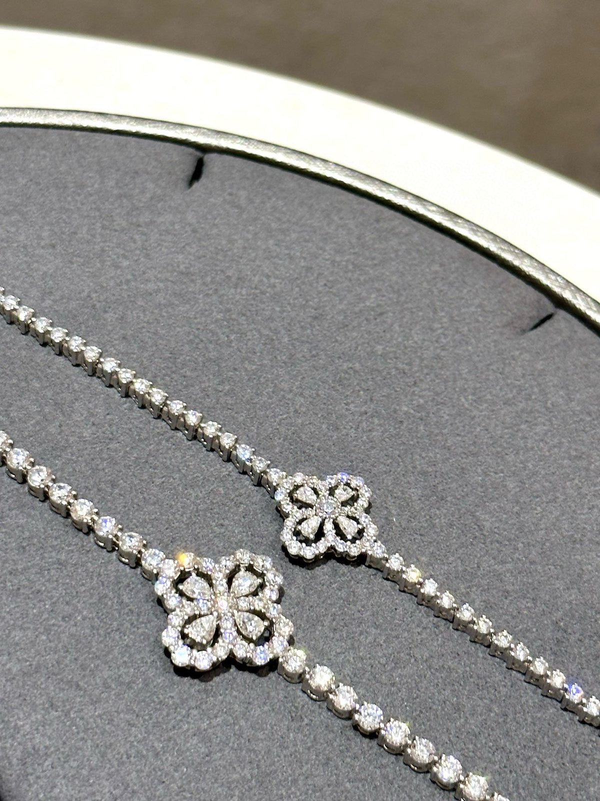 925 Sliver bracelet 四葉草鑽石手鍊