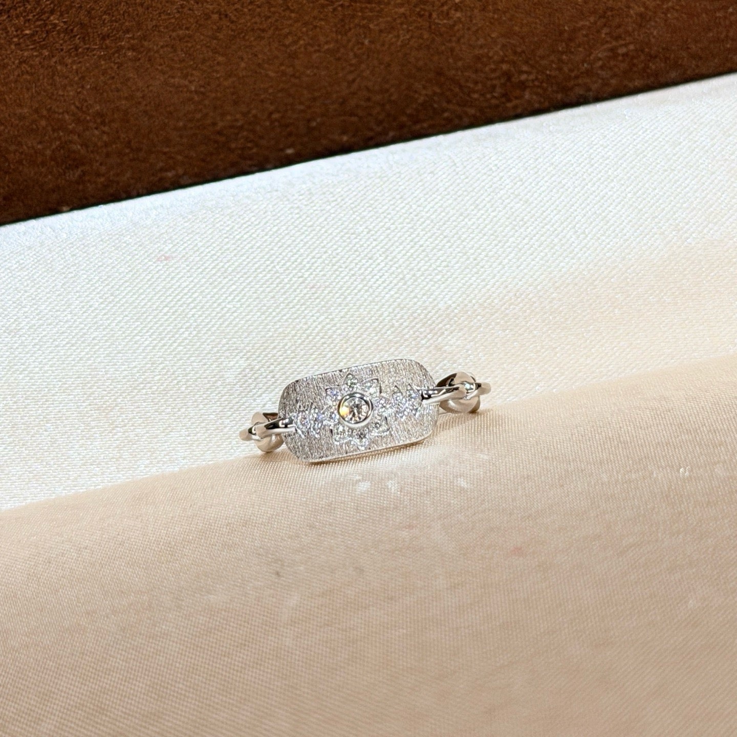 925 Sliver Ring戒子- 中古八芒星拉絲戒指