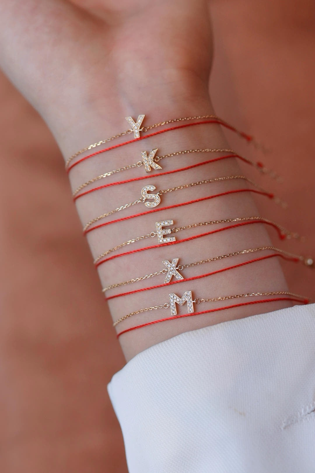 Jewelry | 18K金字母天然鑽石手鍊