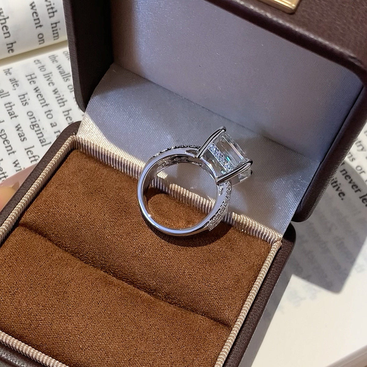 925 Sliver Ring戒子 枕形大鑽戒指