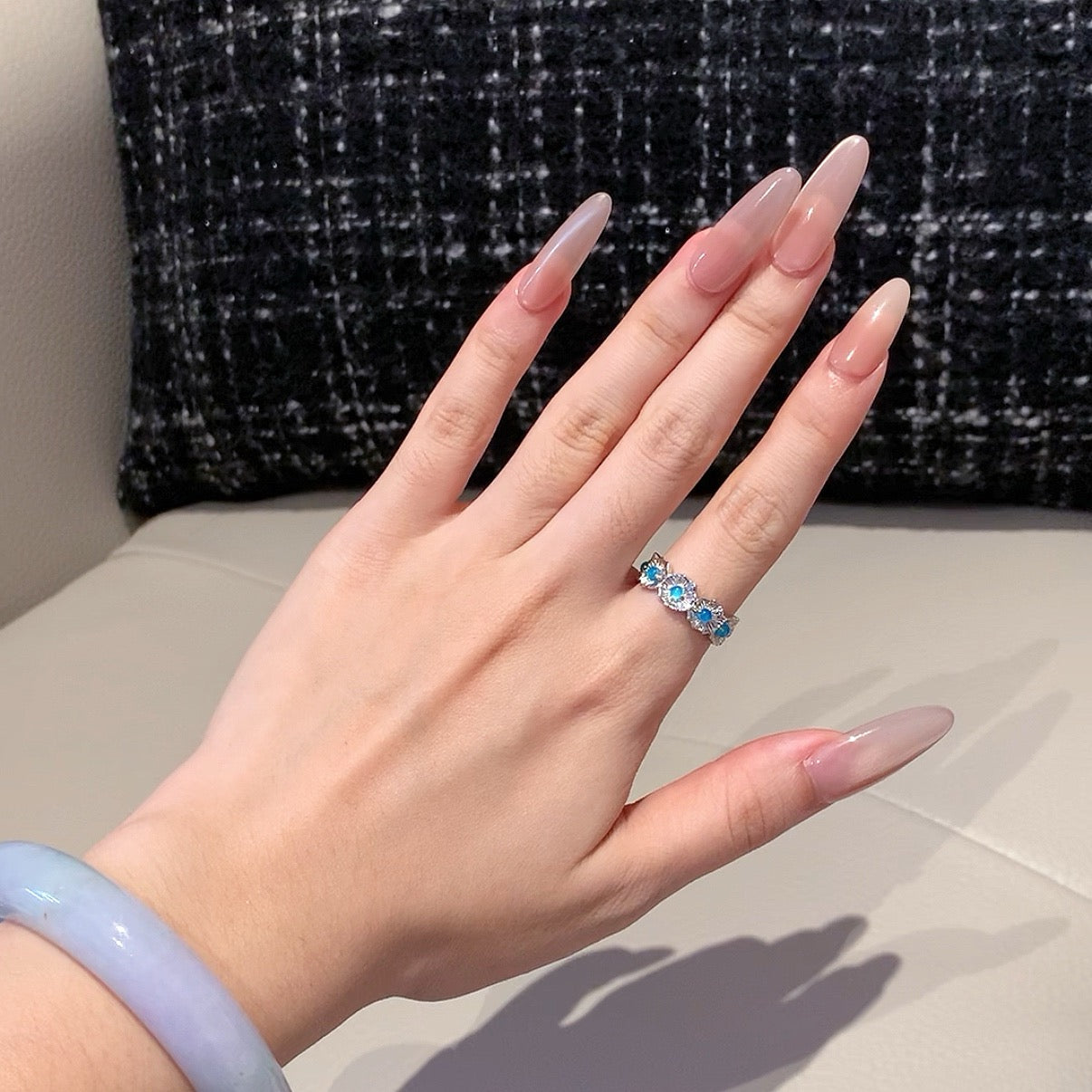 925 Sliver Ring戒子 菊花寶石戒指