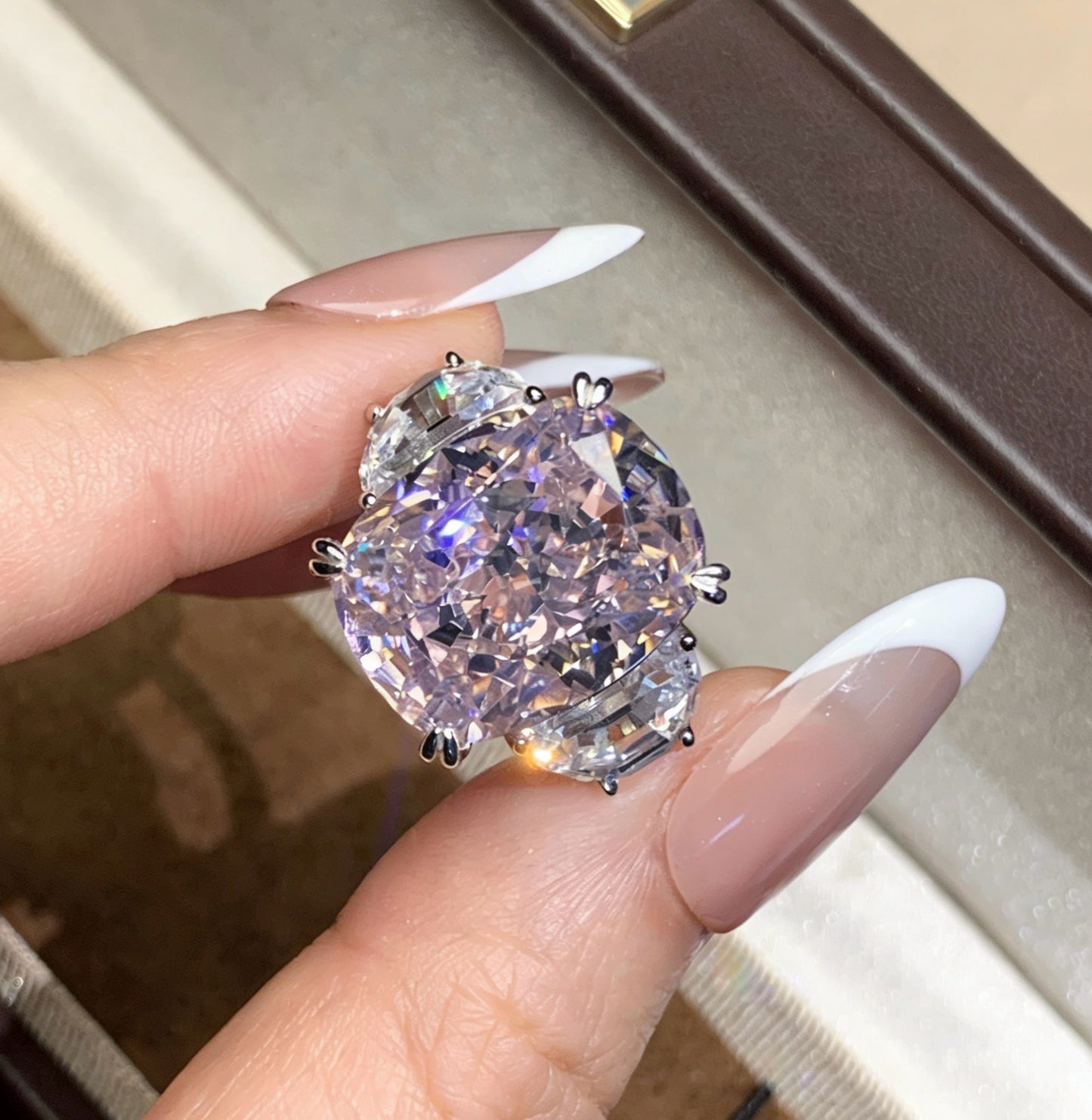 925 Sliver| 粉鑽戒指 Pink Diamond Ring