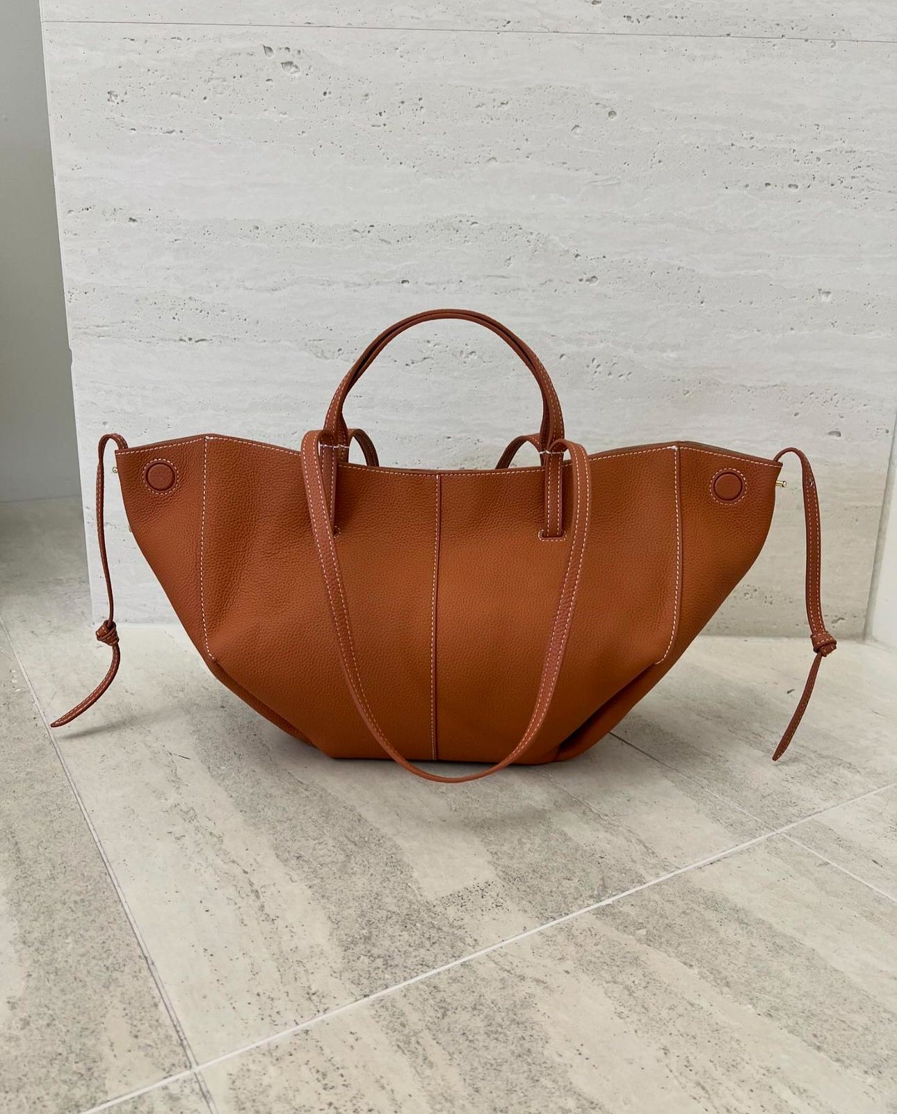 Leather tote