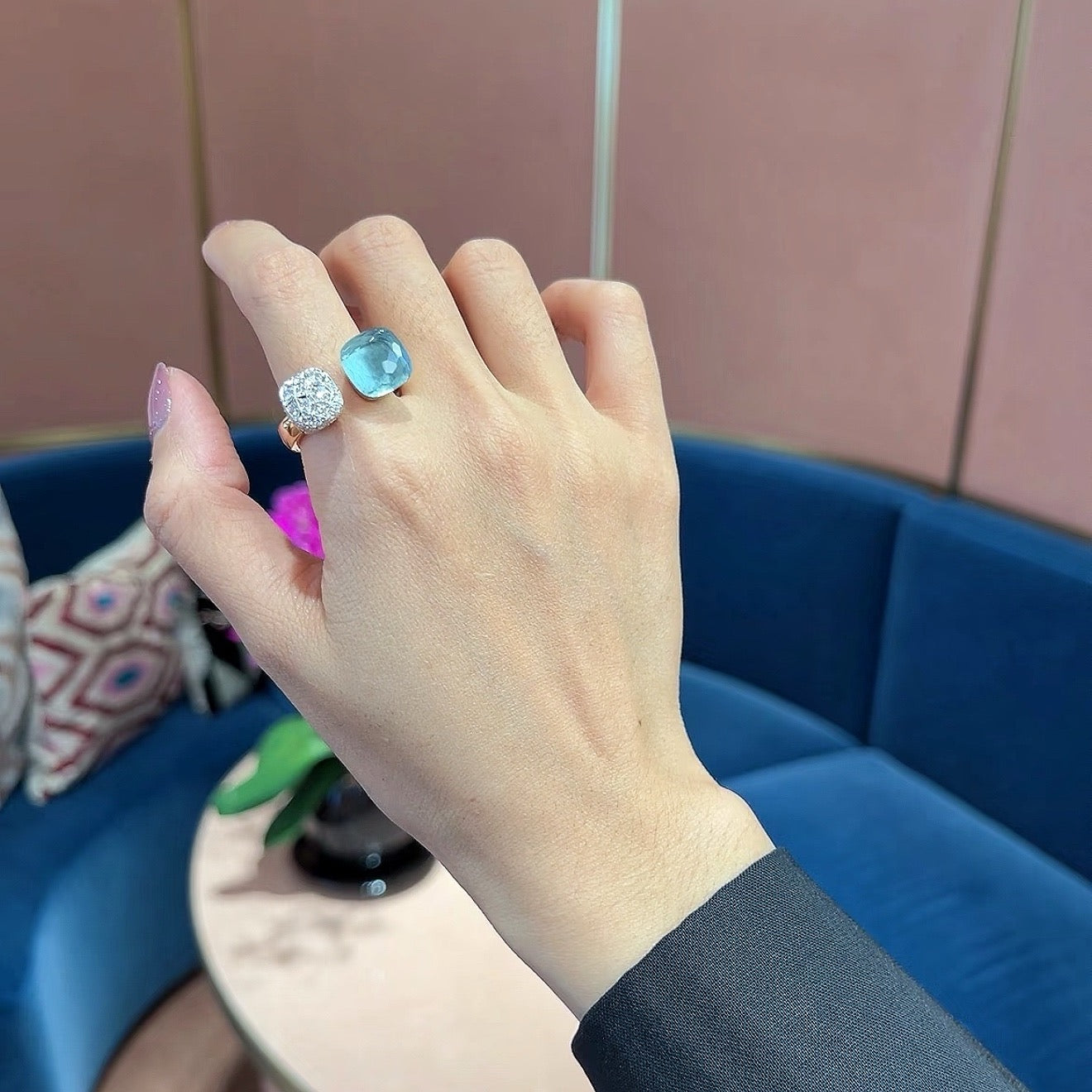 925 Sliver| Ring戒子 糖果鑽石開口戒