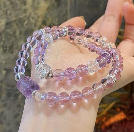 Crystal- 玻利維亞紫水晶雙圈 Amethyst [火屬性］