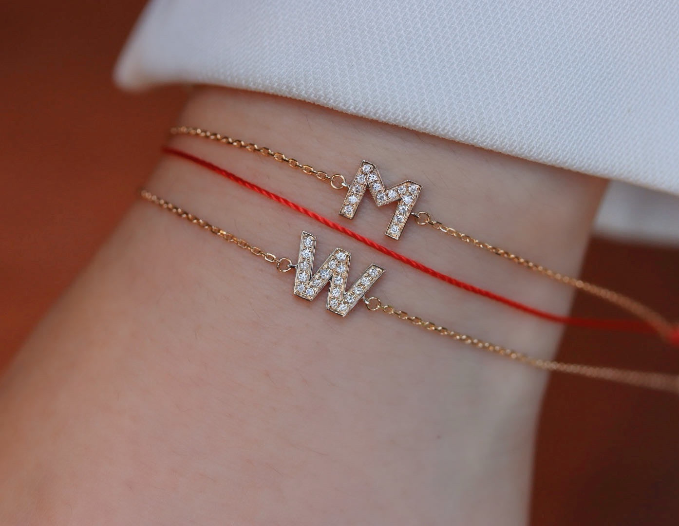 Jewelry | 18K金字母天然鑽石手鍊