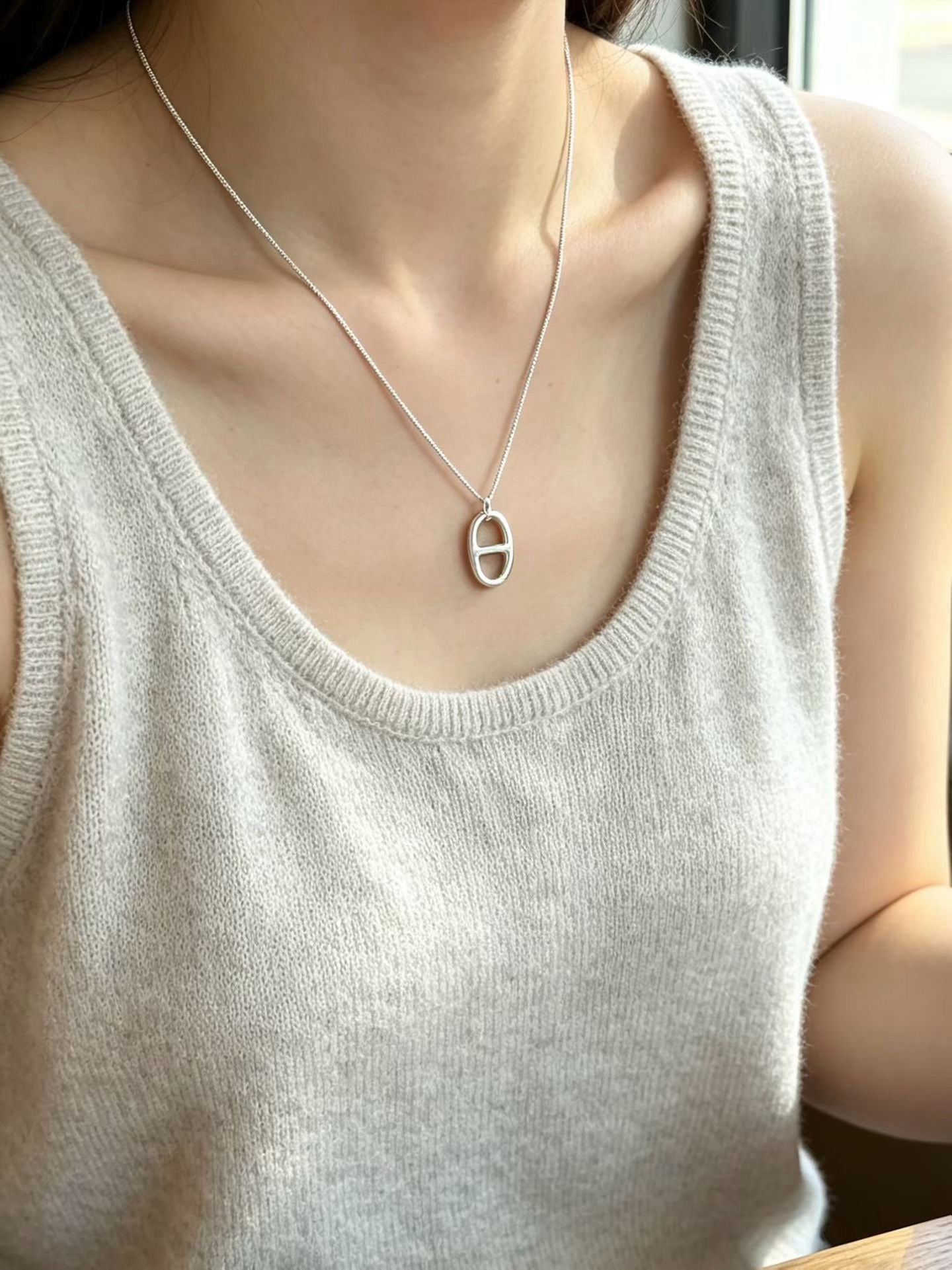 925 Sliver Necklace 豬鼻項鏈