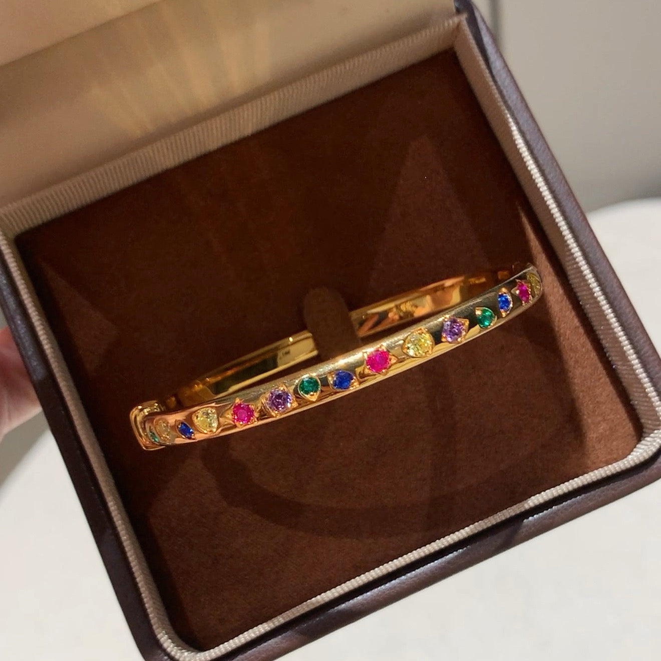925 sliver bracelet- 七彩寶石手鐲