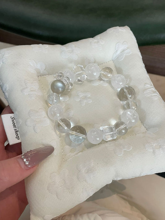 Crystal 白水晶➕白幽靈➕奶茶月光➕白水晶雙尖➕白水晶方糖➕白水晶跑環