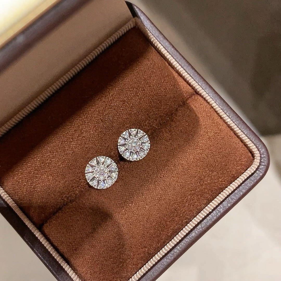 925 Sliver Earring 羅盤鑽石耳釘