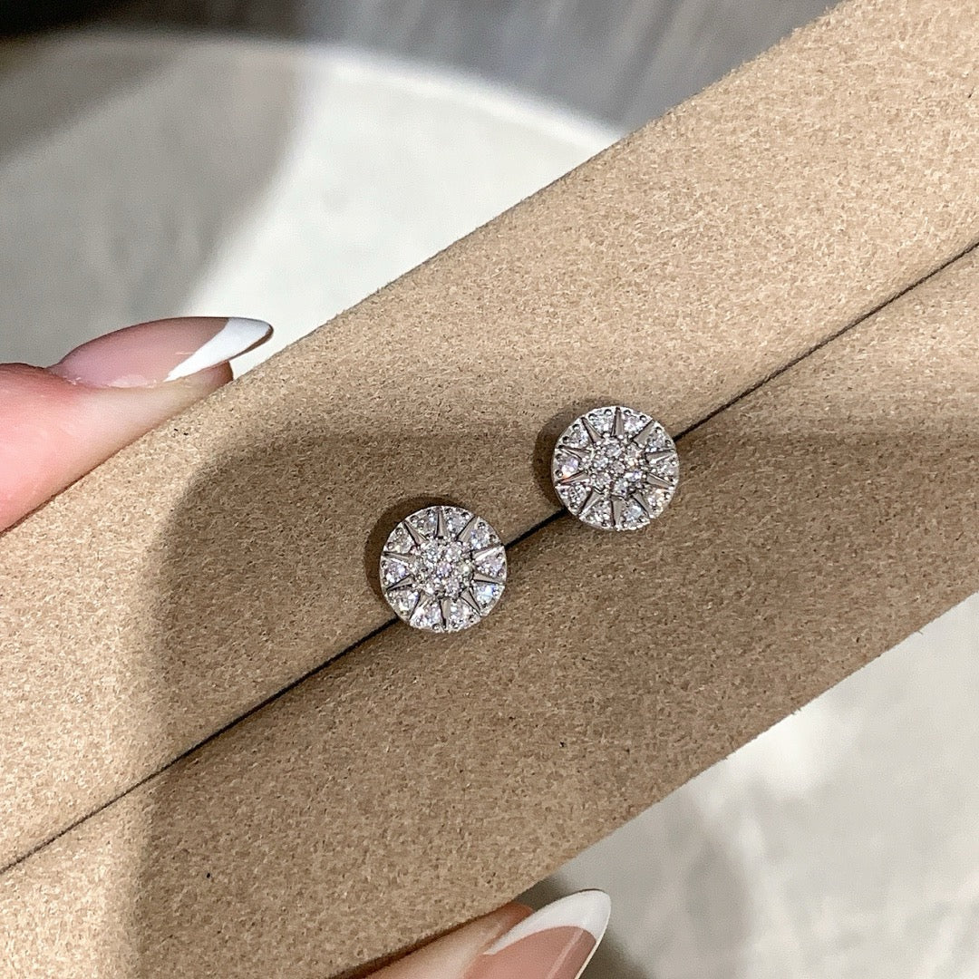925 Sliver Earring 羅盤鑽石耳釘