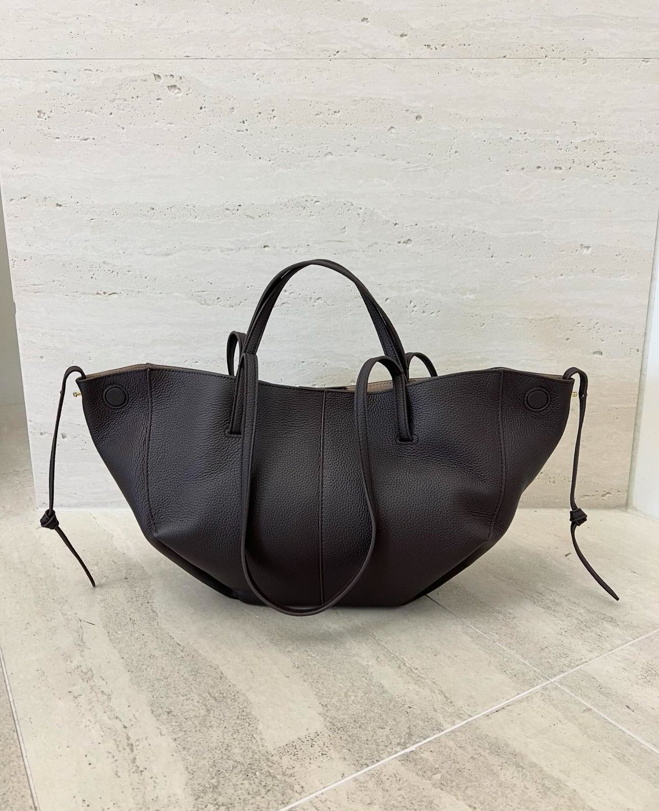 Leather tote