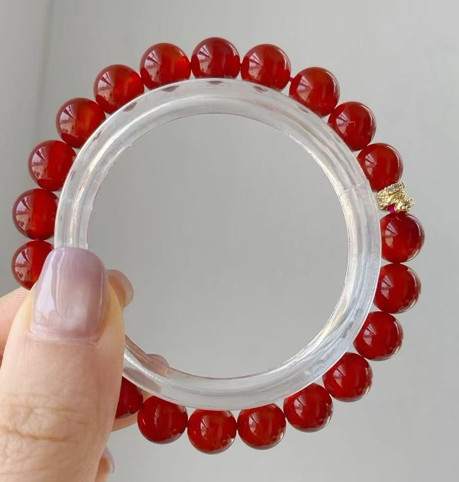 Crystal- 紅瑪瑙（Red Agate）8mm