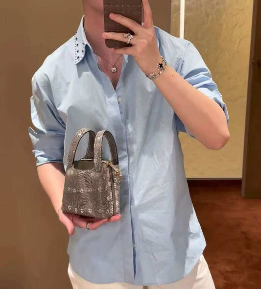 H collection - P14 crocodile picotin